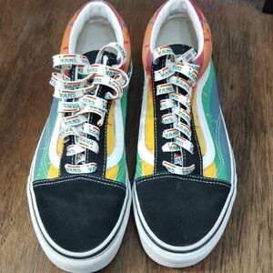 Vans Black and Multicolor Old Skool Sneakers